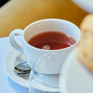 Cup of tea ready for afternoon tea