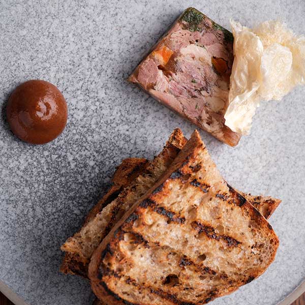 Tamworth pork terrine in the garden restaurant