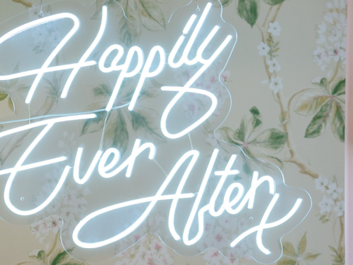 Happily Ever After sign for the blog post