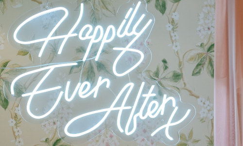 Happily Ever After sign for the blog post