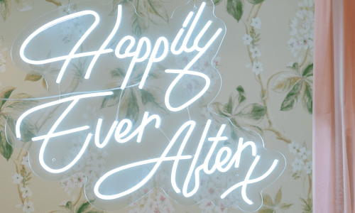 Happily Ever After sign for the blog post