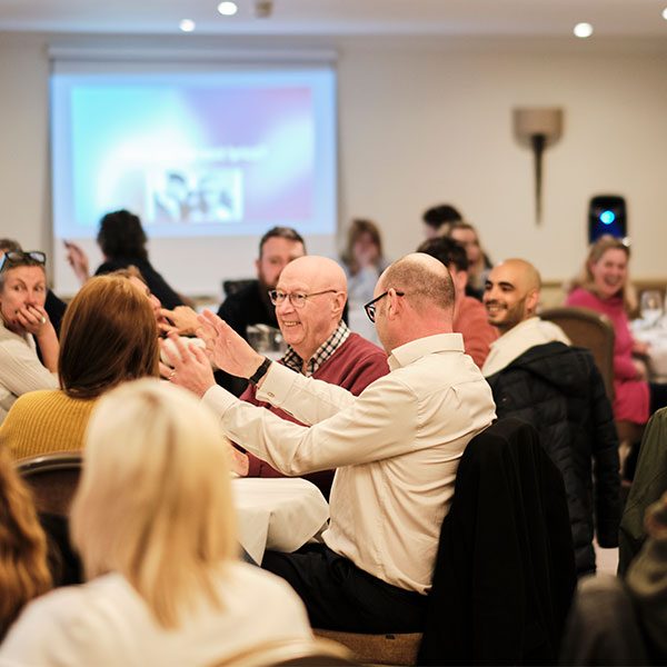 People at a quiz night held in the Stratton suite