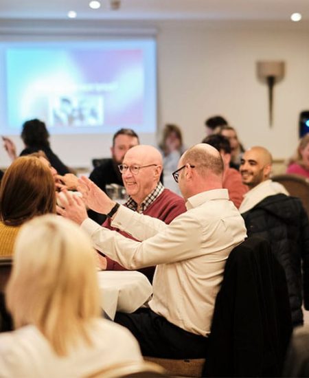 People at a quiz night held in the Stratton suite