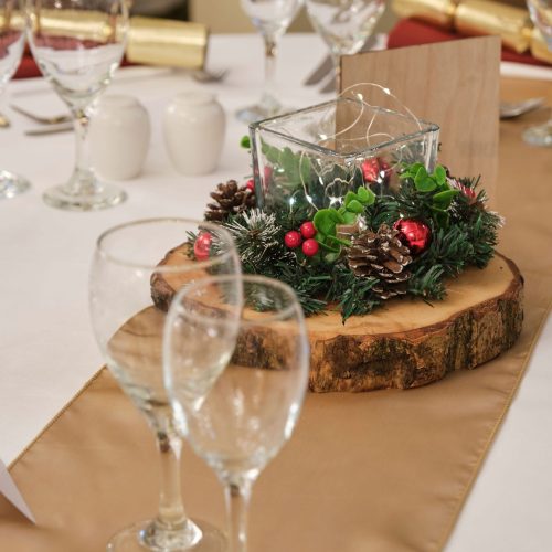 Dining table at Christmas